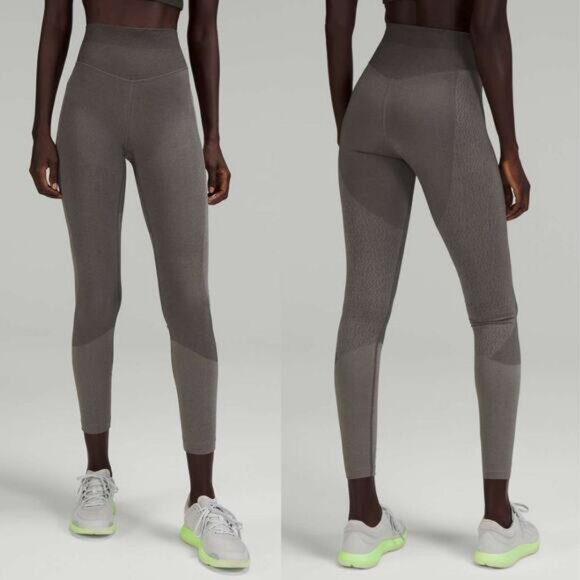 LULULEMON Seamless Training High-Rise Tight 25" Size 4 Gull Grey - Picture 1 of 7